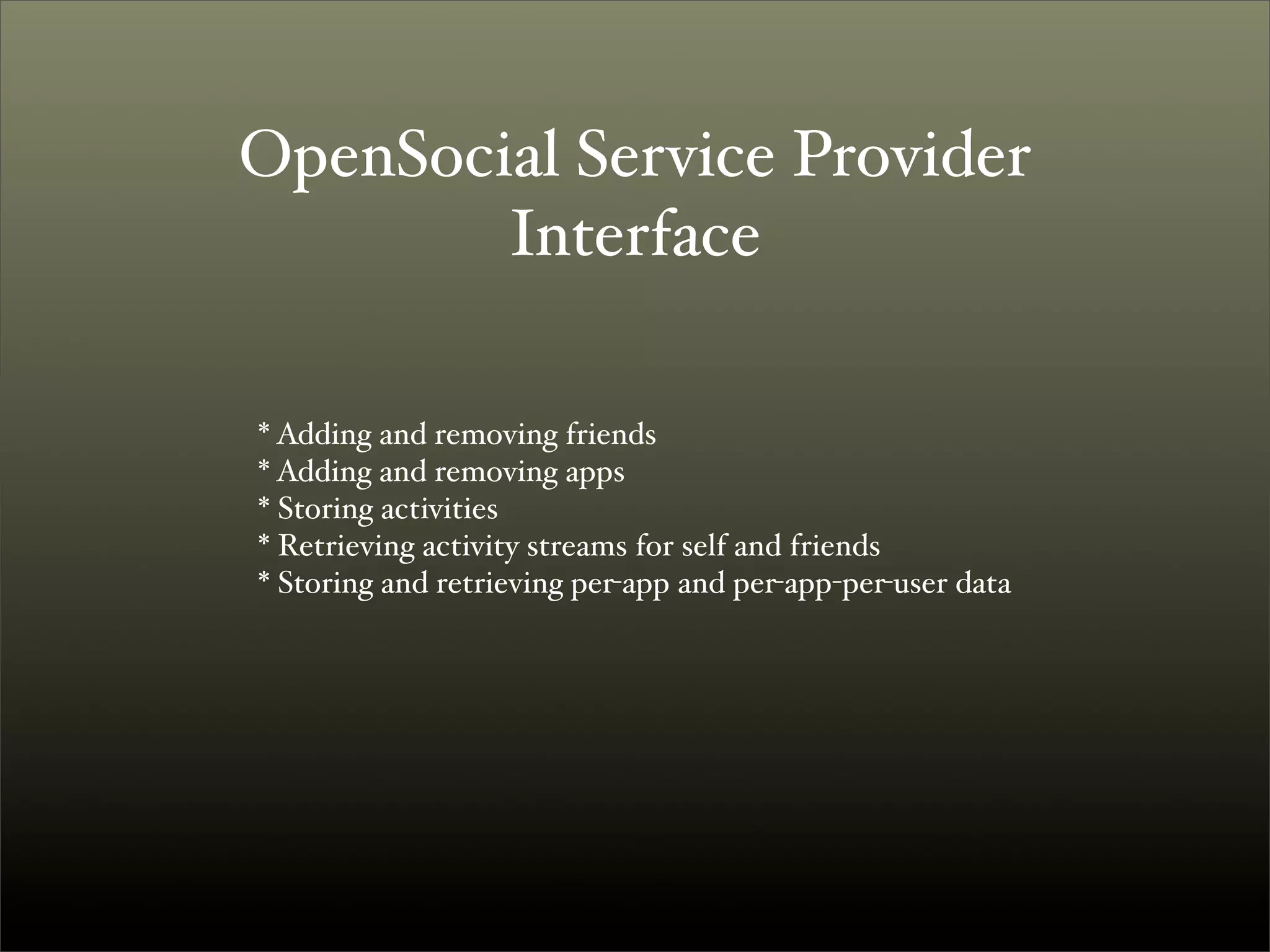 Introduction to OpenSocial