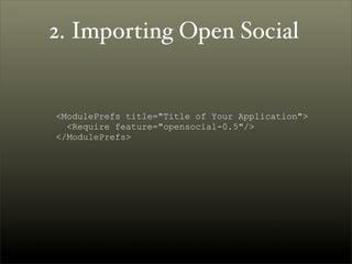 Introduction to OpenSocial | PPT
