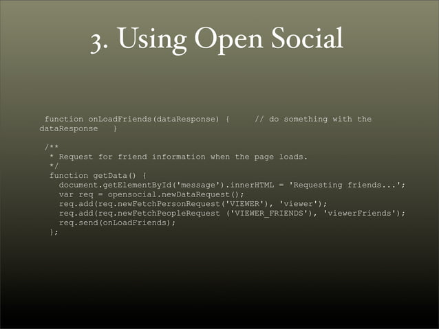 Introduction to OpenSocial | PPT