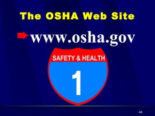 The OSHA Web Site www.osha.gov SAFETY & HEALTH 
