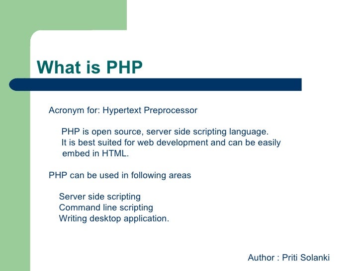 Introduction To Php Introduction To Php