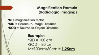 Source To Object Distance INTRODUCTION TO RADIOLOGY PHYSICS BSRT 3-B | PPTX