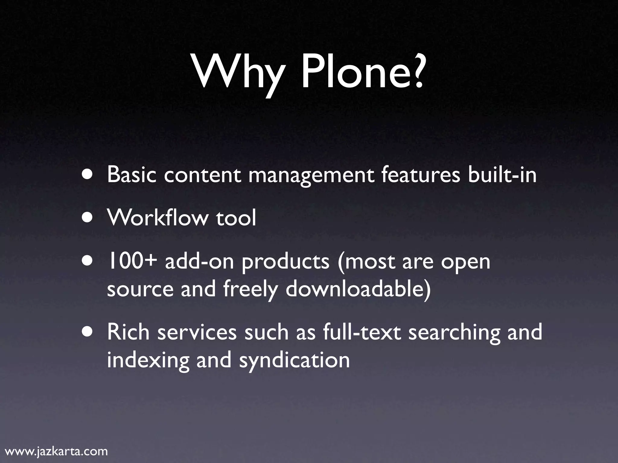 Introduction to Plone