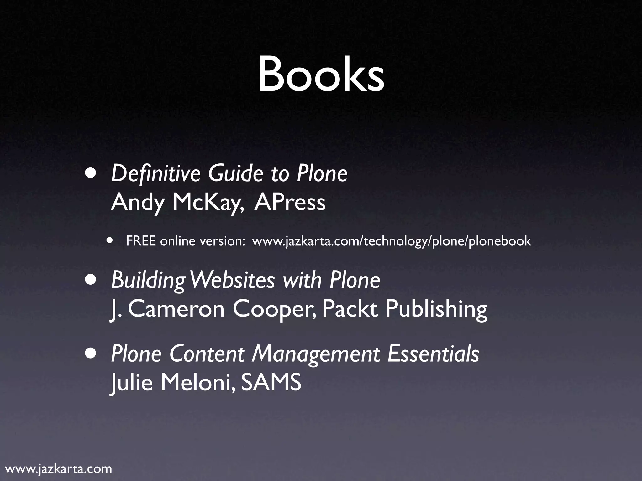 Introduction to Plone