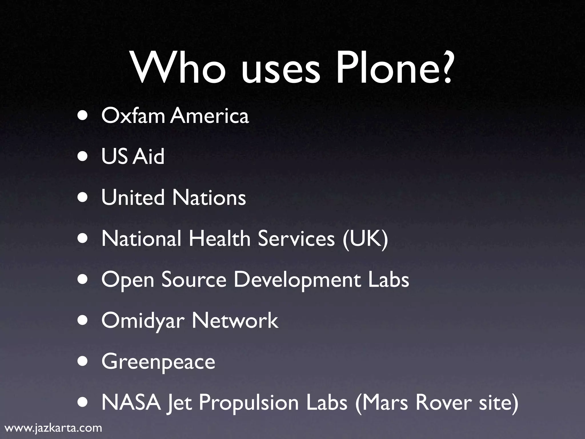 Introduction to Plone