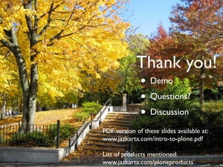 Introduction to Plone