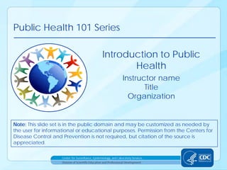 Comprehensive Introduction to Public Health: Core Concepts and ...