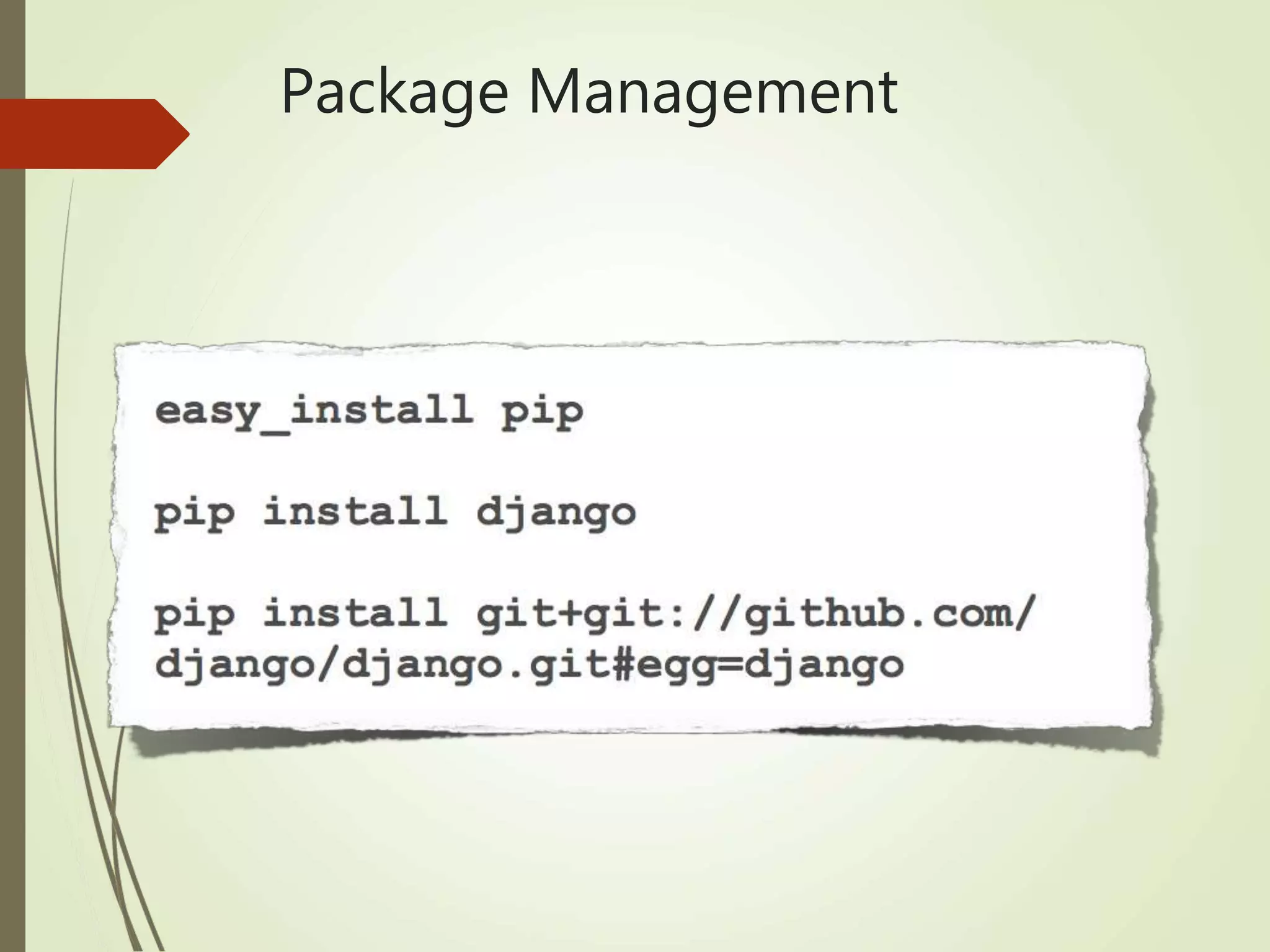 Package Management
 