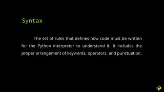 Introduction-to-Python.pptx grade 9 ICT. | PPTX