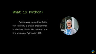 Introduction-to-Python.pptx grade 9 ICT. | PPTX