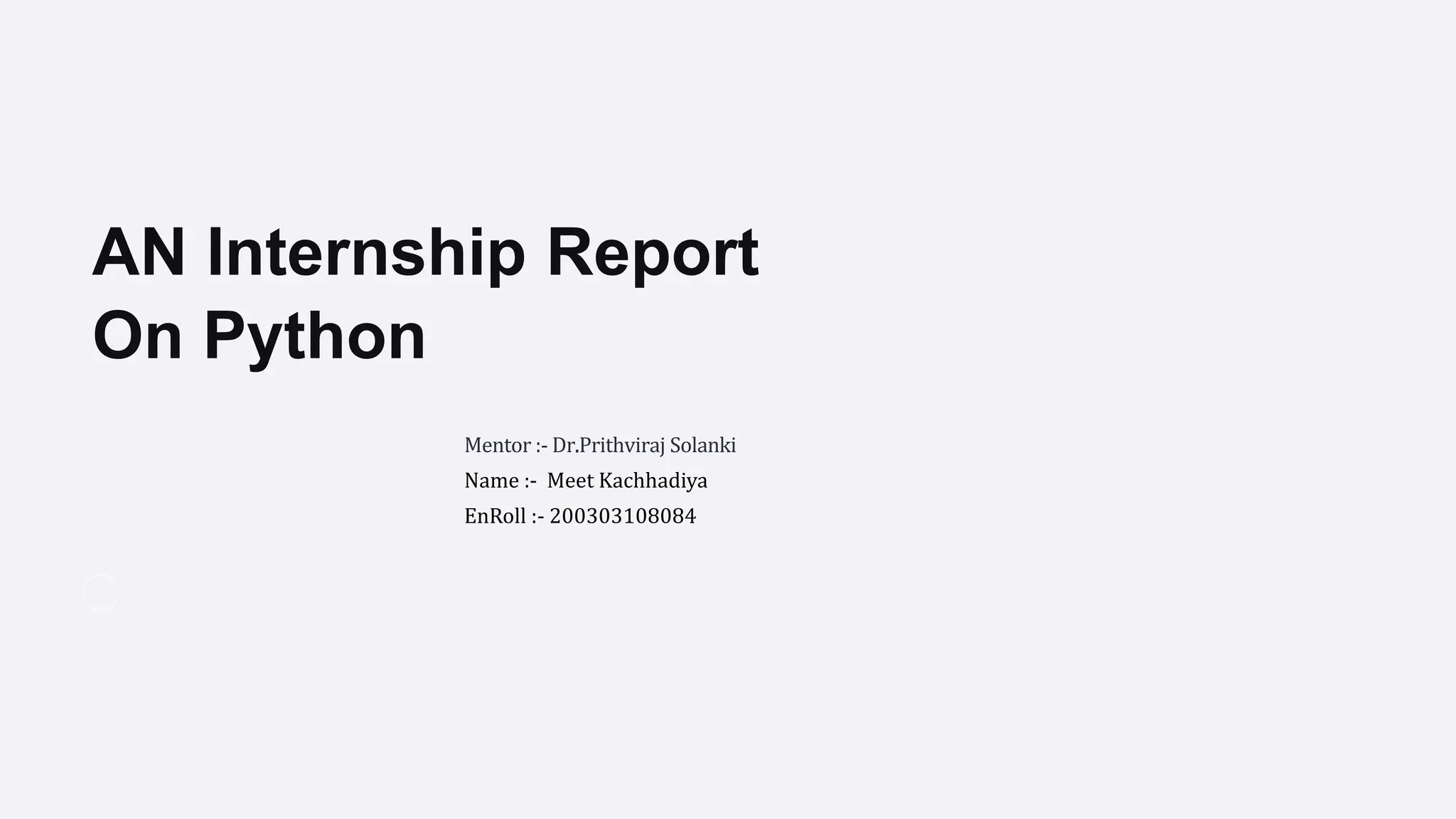 Introduction-to-Python-Internship report.pptx | Programming Languages ...