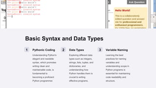 Introduction-to-Python-Internship report.pptx | Programming Languages ...
