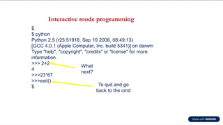Brief Introduction to Python Programming