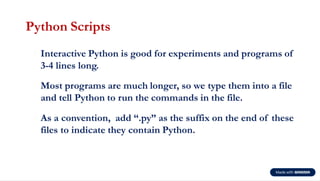 Brief Introduction to Python Programming