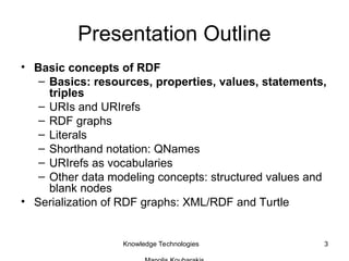 Comprehensive Introduction to RDF and Semantic Web Technologies | PPT
