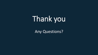 Thank you
Any Questions?
 