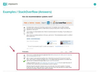 16
Examples / StackOverflow (Answers)
 