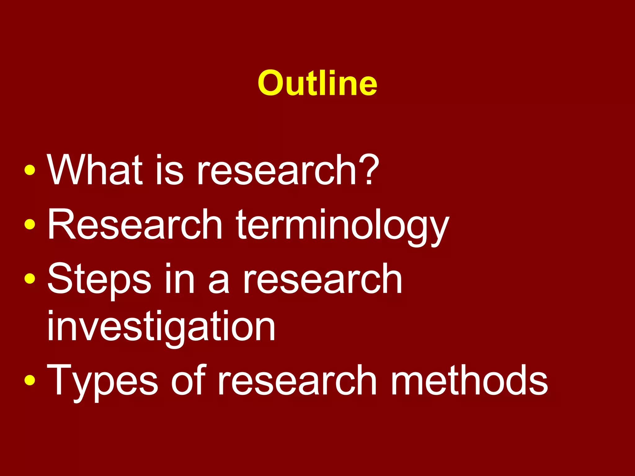 disciplined inquiry What is research? 