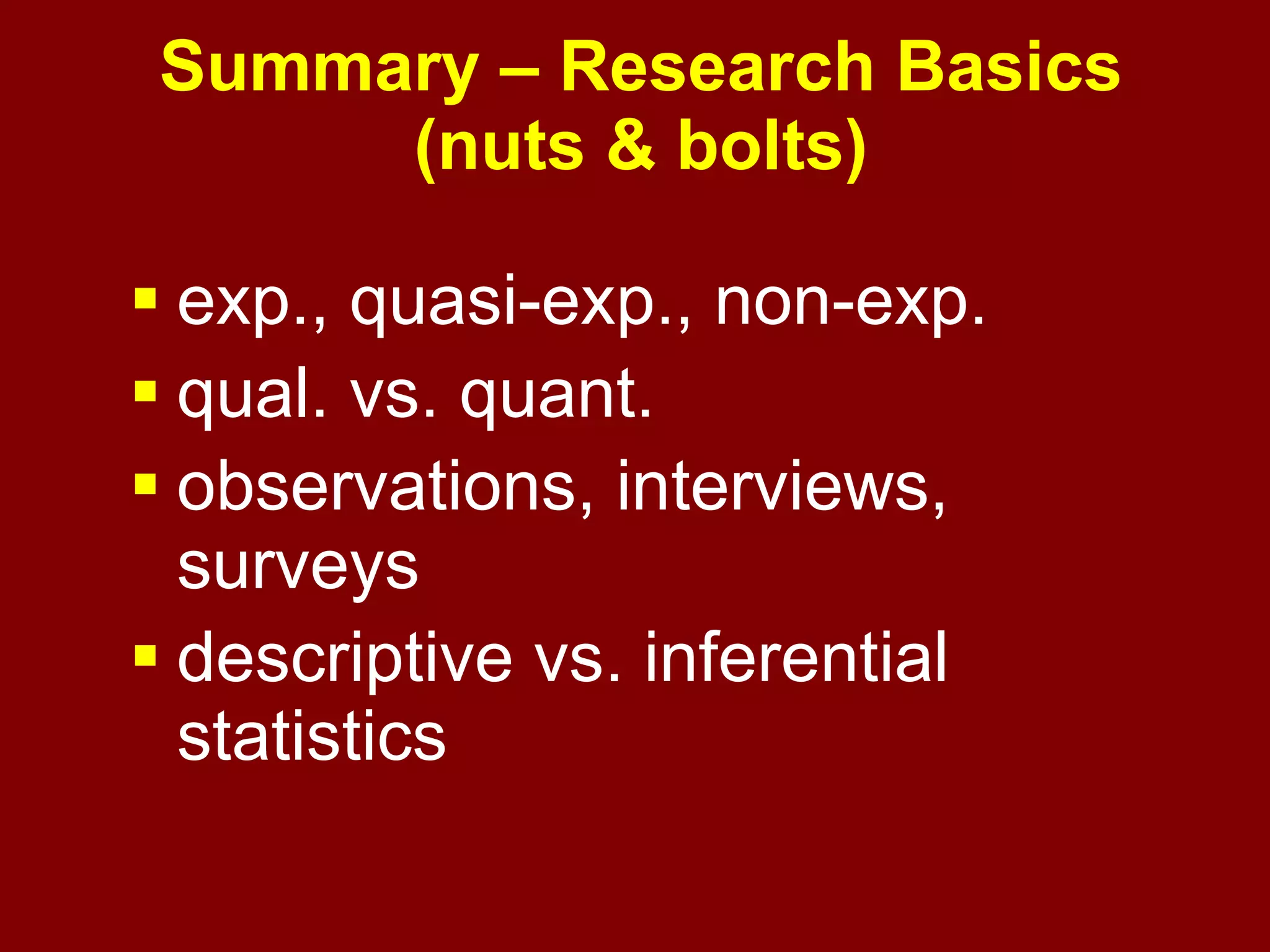 The scientific method 