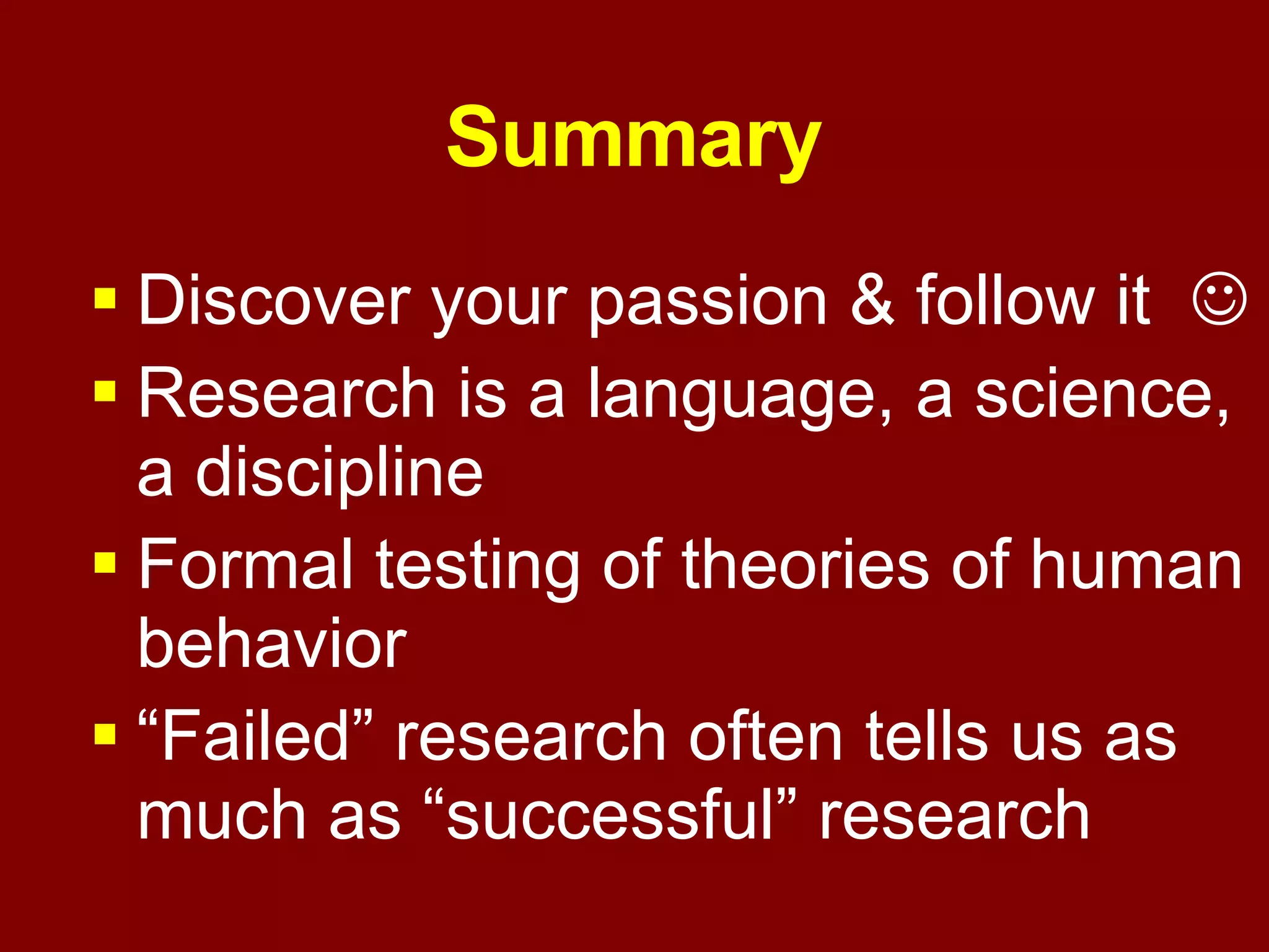 Science is based on… Knowledge of facts 