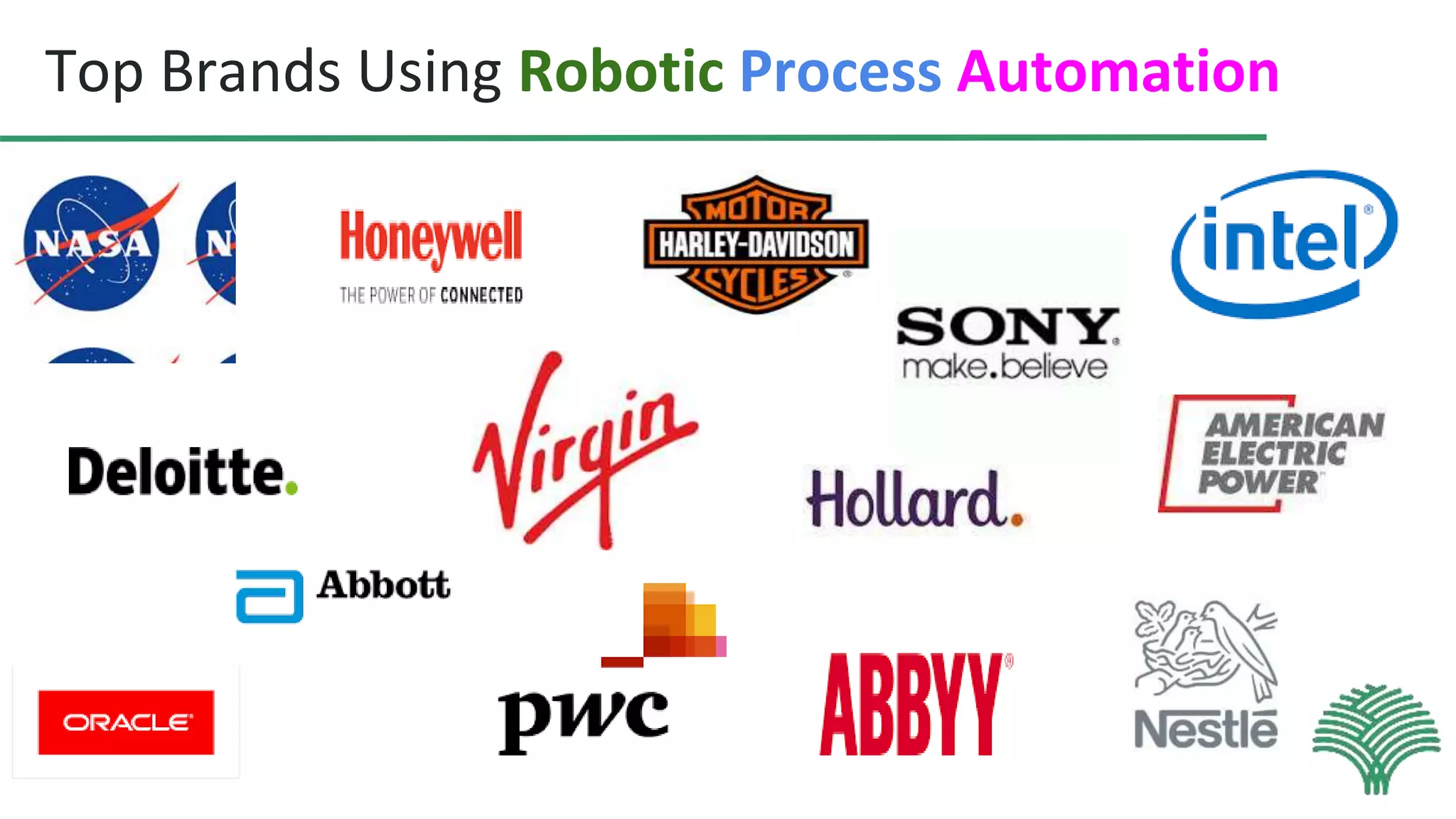 Top Brands Using Robotic Process Automation
 