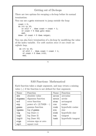 Introduction To Sas