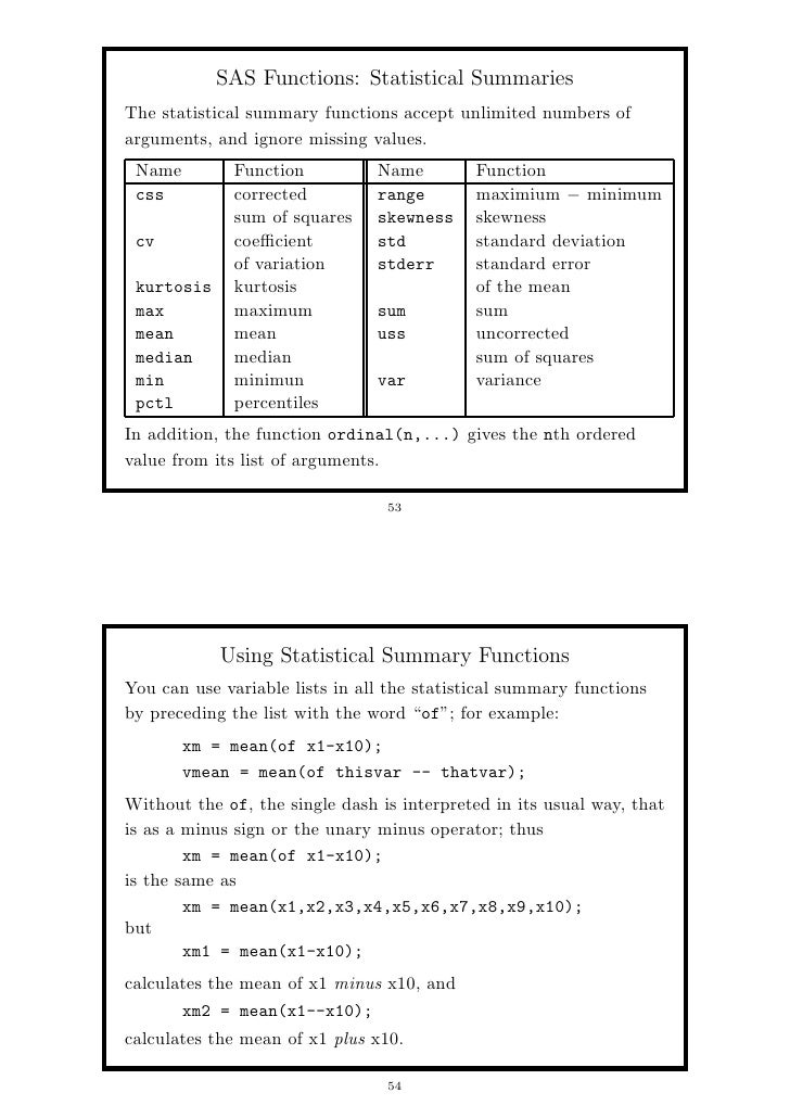 deviation standard log2 To Sas Introduction