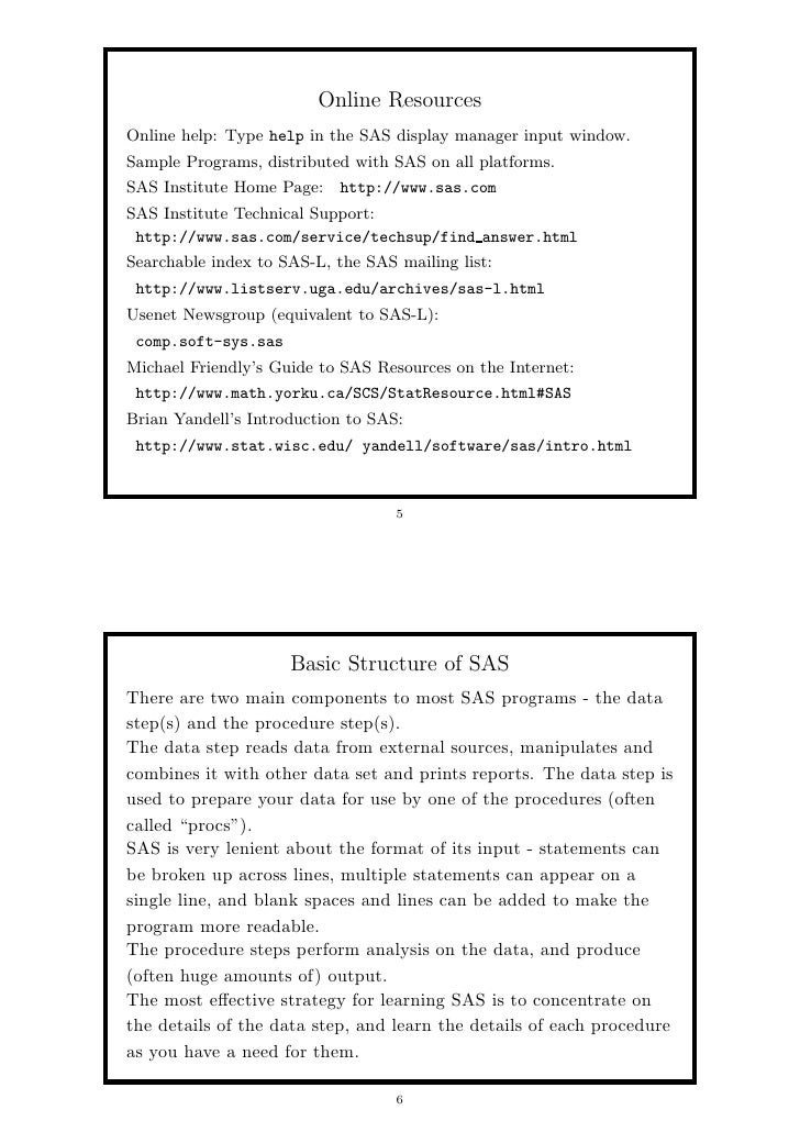 introduction to sas