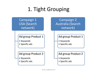1. Tight Groupingwww.craigbailey.net 