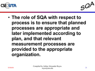 Introduction To Software Quality Assurance | PPT