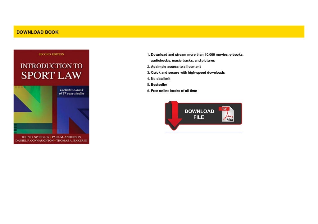 [Doc] Introduction to Sport Law with Case Studies in Sport Law 2nd Edition