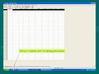 Choose “variable view” by clicking this button 
