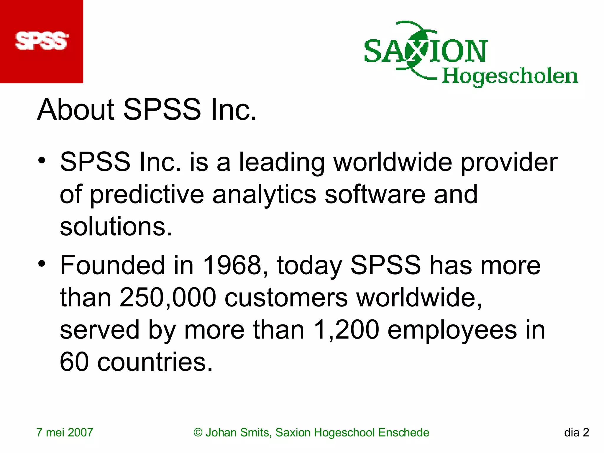 Introduction To SPSS | PPT