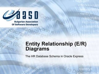 Entity Relationship (E/R) Diagrams The HR Database Schema in Oracle  Express 