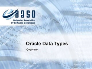 Oracle Data Types Overview 
