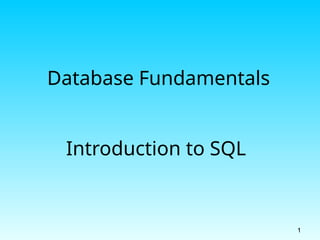 Comprehensive Introduction to SQL and Database Fundamentals | PPT
