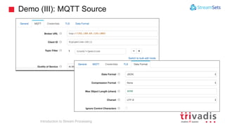 Demo (III): MQTT Source
Introduction to Stream Processing
 