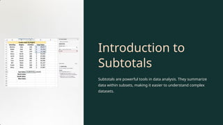 Comprehensive Guide to Using Subtotals for Effective Data Analysis and ...