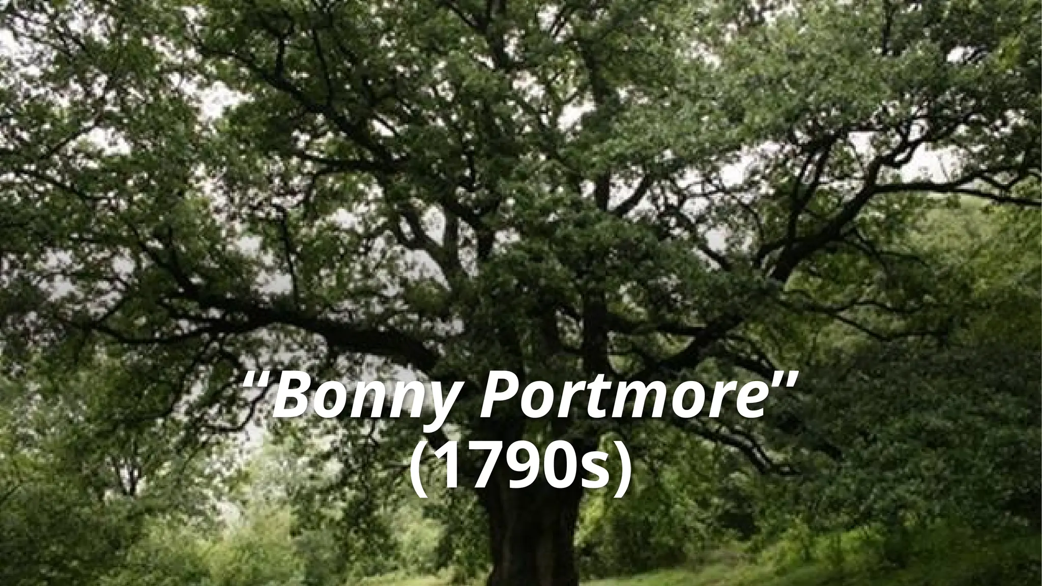 “Bonny Portmore”
(1790s)
 