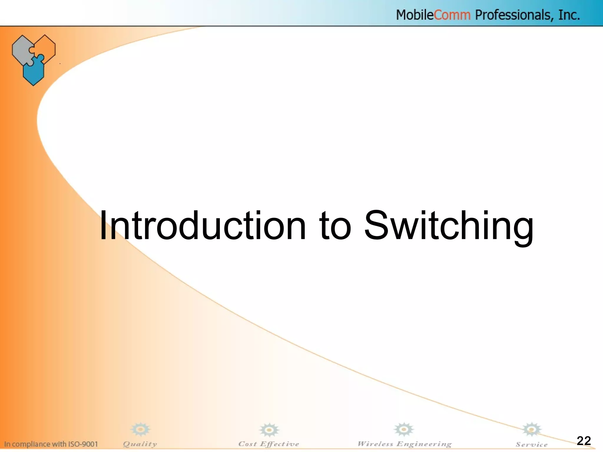 22
Introduction to Switching
 
