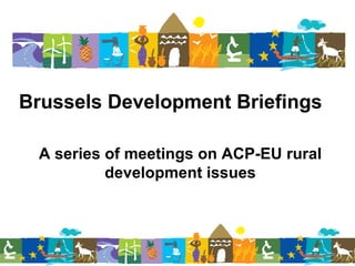 Brussels Development Briefings A series of meetings on ACP-EU rural development issues 