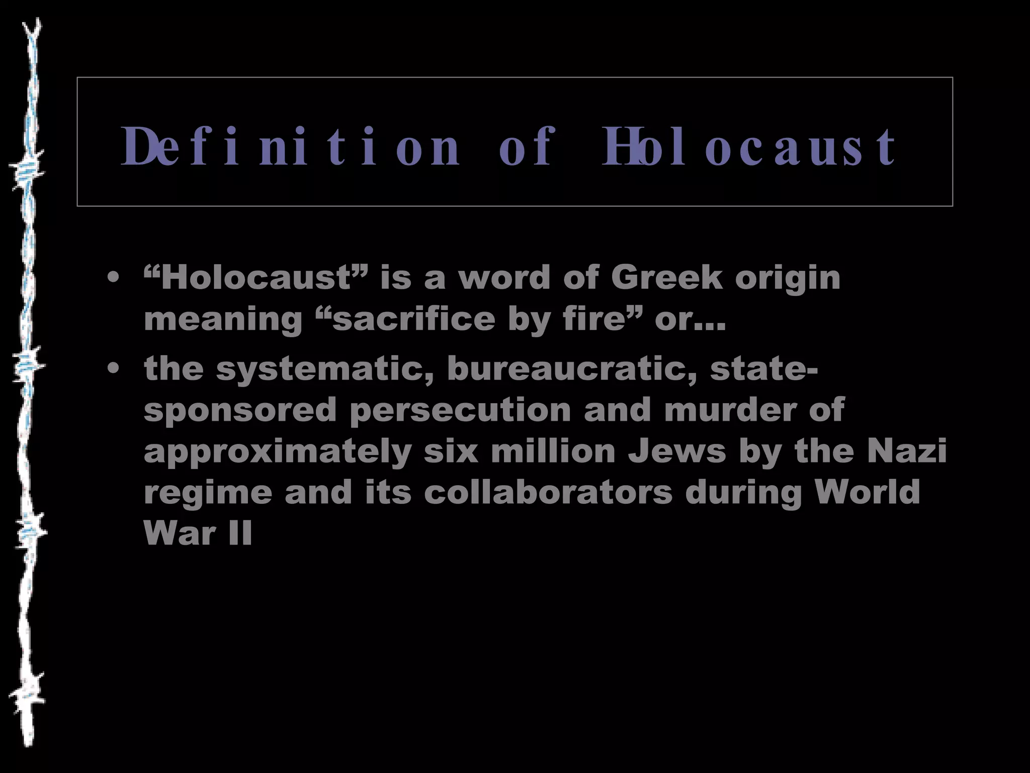 Introduction to the holocaust ppt