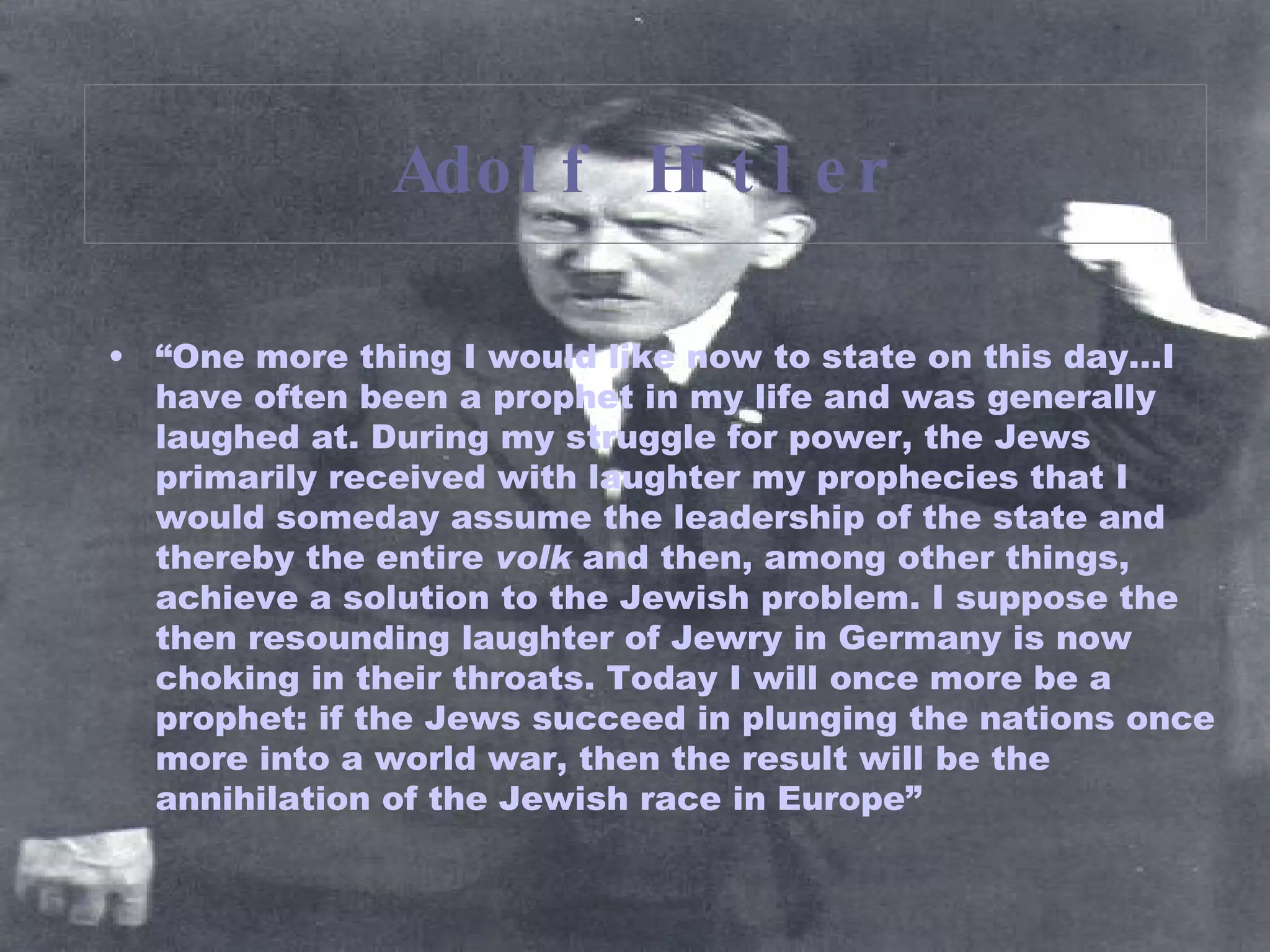 Introduction to the holocaust ppt