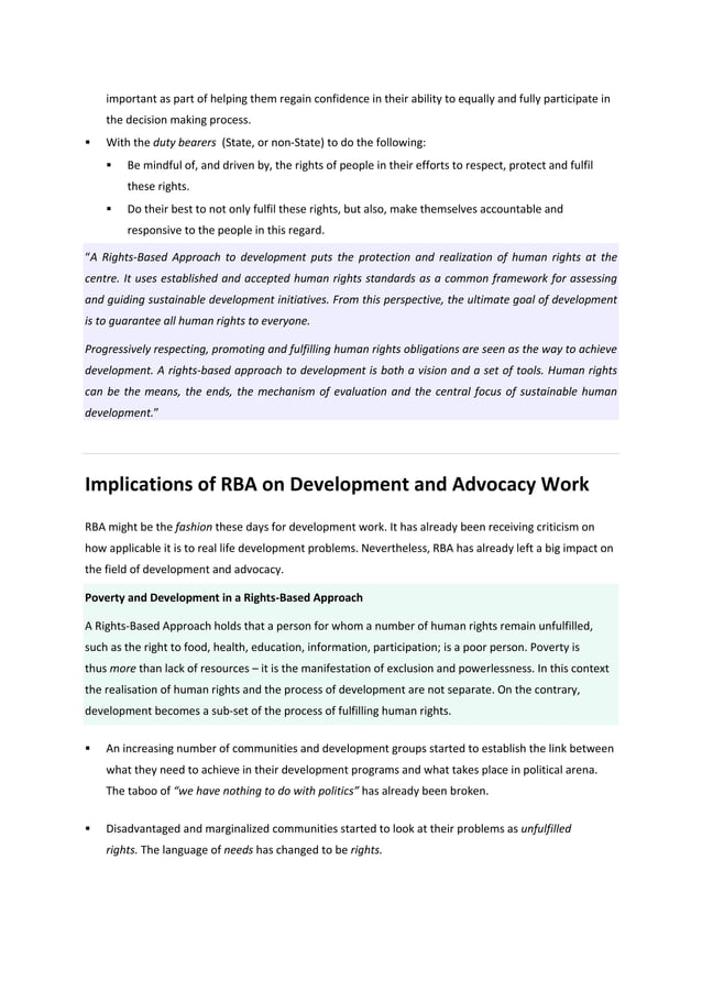 Introduction to-the-rights-based-approach | PDF