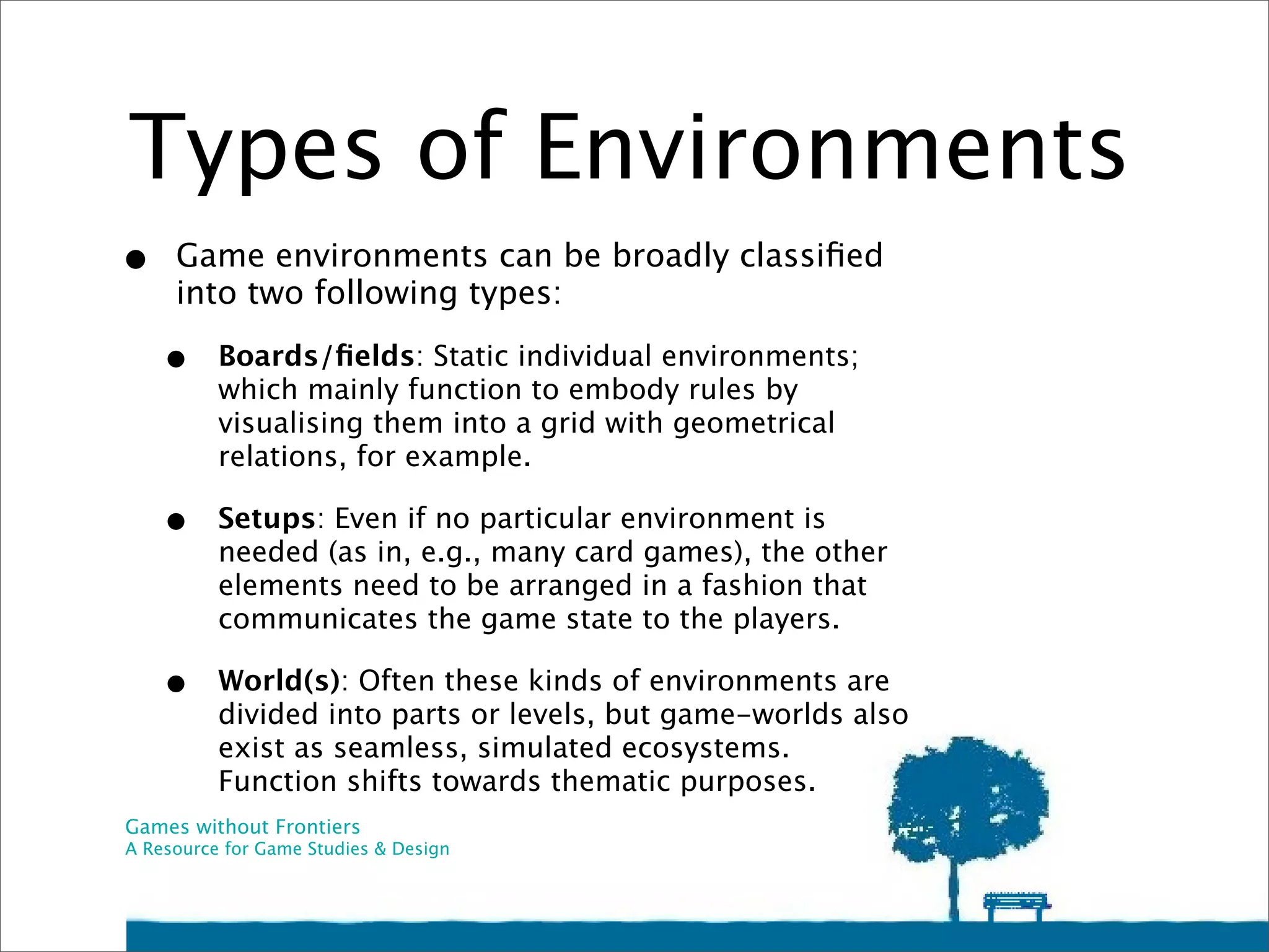 Introduction to the Theory of Game Elements