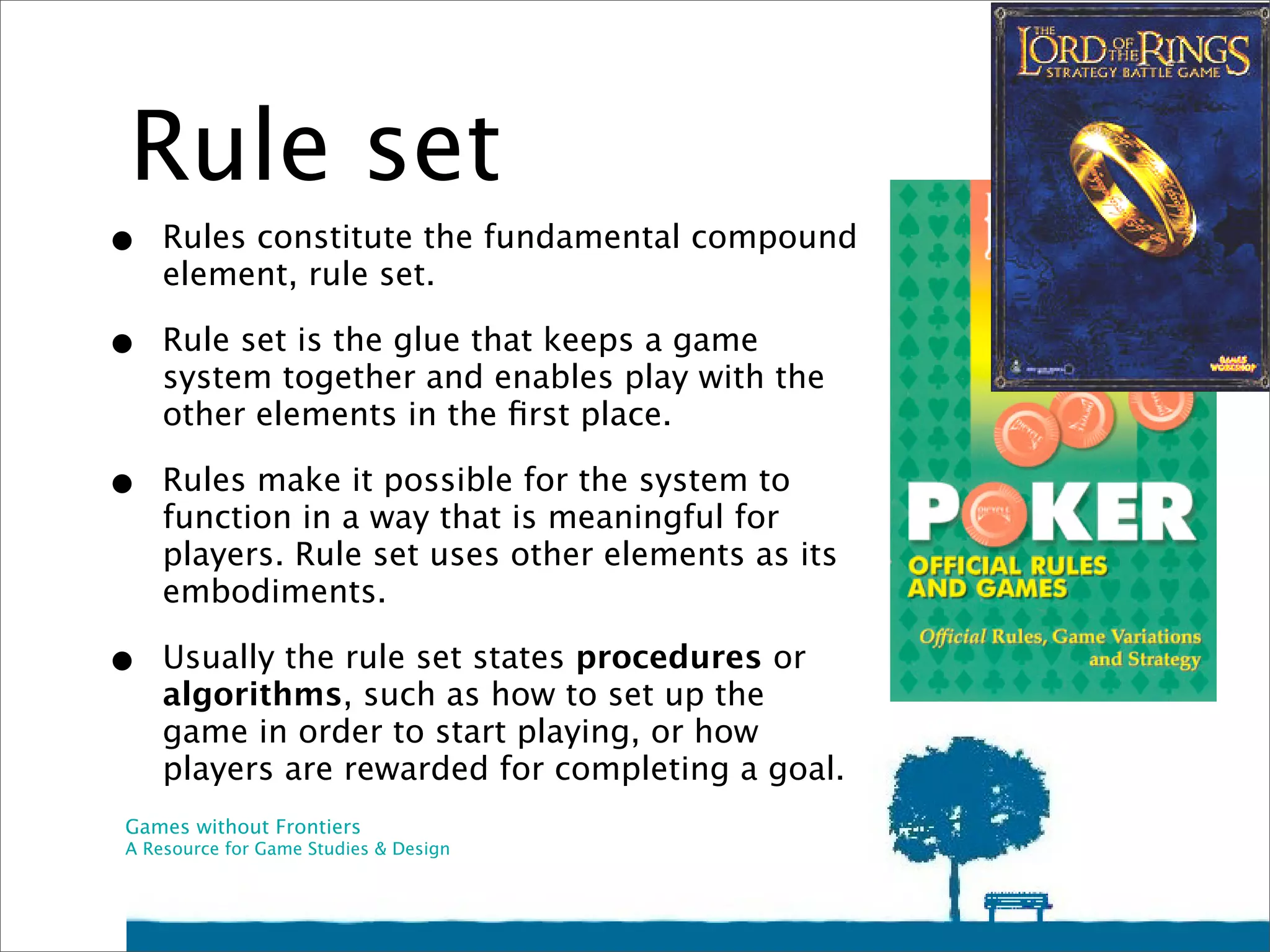 Introduction to the Theory of Game Elements