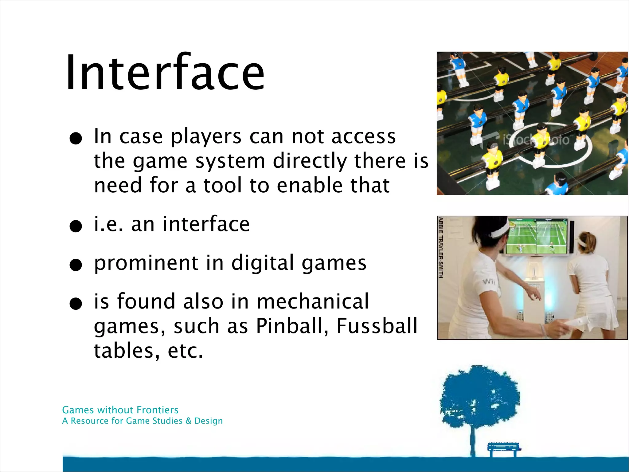 Introduction to the Theory of Game Elements