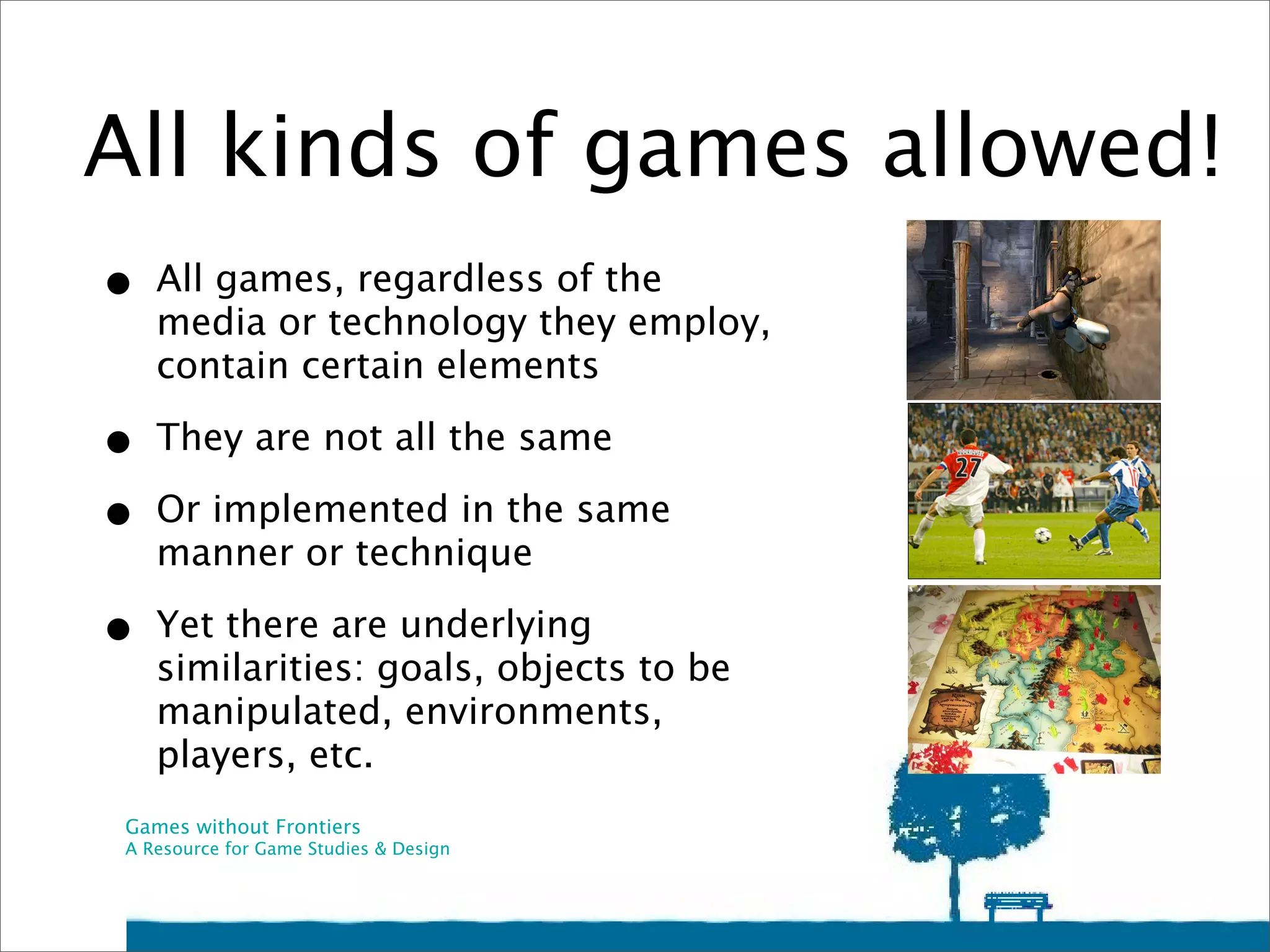 Introduction to the Theory of Game Elements