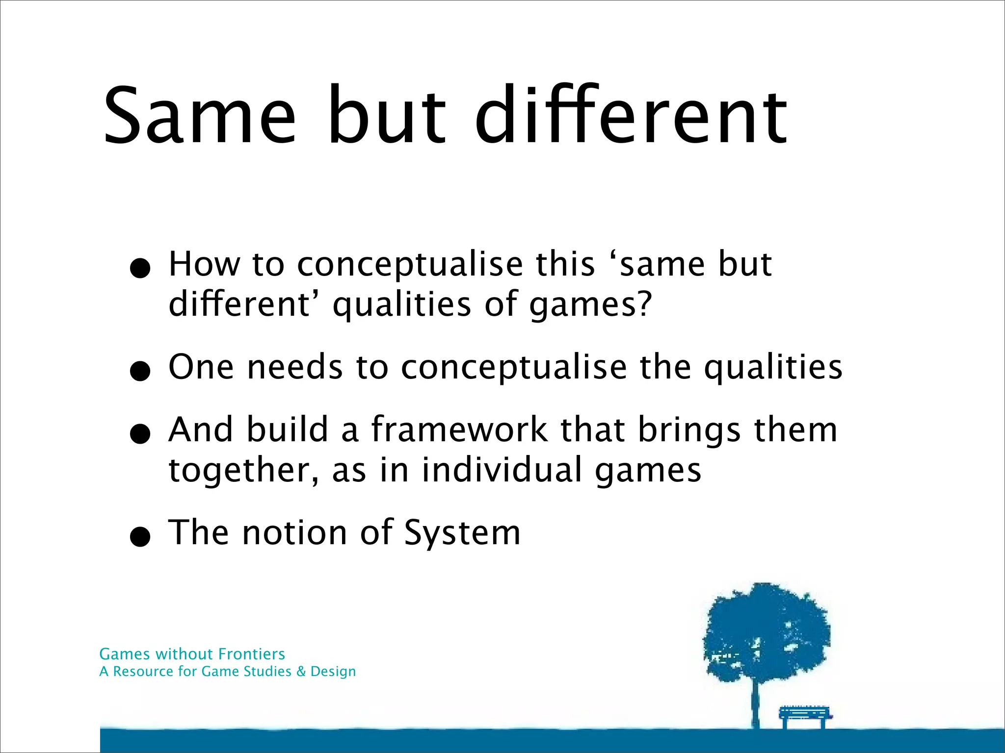 Introduction to the Theory of Game Elements