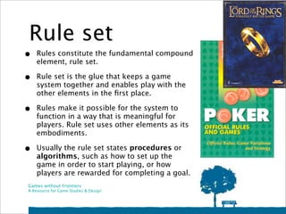 Introduction to the Theory of Game Elements | PDF